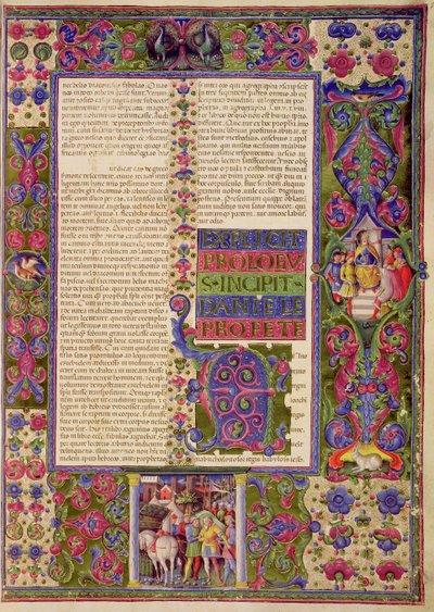 Fol.78r Öppning till profeten Daniels bok, från Borso d