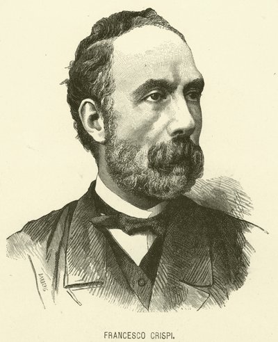 Francesco Crispi (gravyr) av Italian School