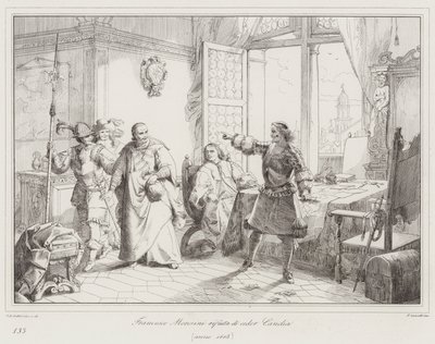 Francesco Morosini vägrar sälja Candia av Italian School