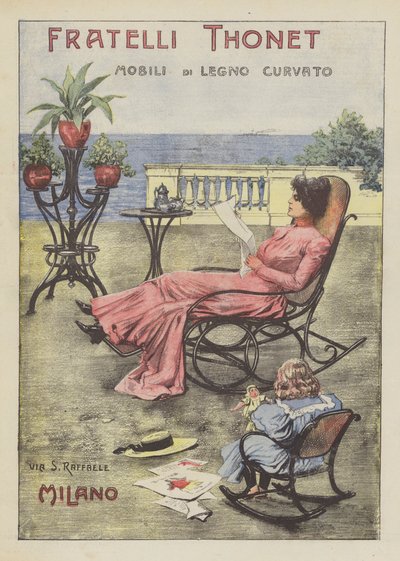 Fratelli Thonet (färg litho) av Italian School