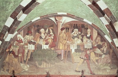 Frukt- och grönsaksmarknad (fresk) (se även 63046) av Italian School