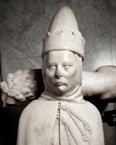 Begravningsmonument för den första dogen av Genua Simone Boccanegra (marmorskulptur av Italian School
