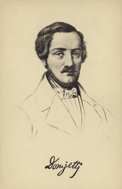 Gaetano Donizetti, italiensk kompositör (1797-1848) av Italian School
