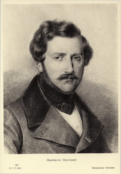 Gaetano Donizetti, italiensk kompositör (1797-1848) av Italian School