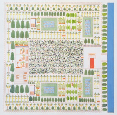 Garden of a High Ranking Egyptian Dignitary, från Monuments of Egypt and Nubia av Ippolito Rossellini (1800-43), publicerad 1834 av Italian School