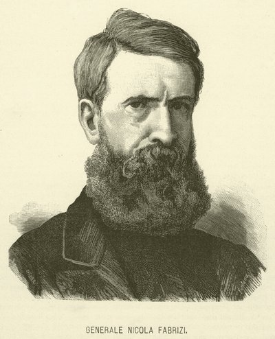 General Nicola Fabrizi (gravyr) av Italian School