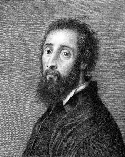 Giulio Romano, italiensk målare och arkitekt (gravyr) av Italian School