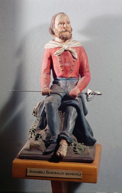 Giuseppe Garibaldi (1807-82), ca 1860 (målad terrakotta) av Italian School