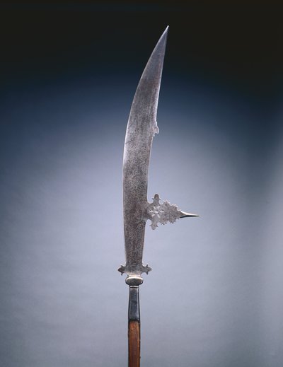 Glaive, Venedig, ca 1600-20 (stål och trä) av Italian School