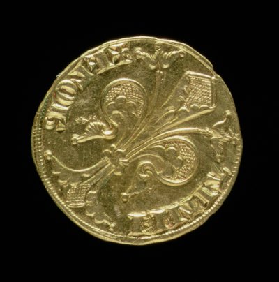 Guldflorin (framsidan) med fleur de lys, florentinsk, 1252 (för baksidan se 83494) av Italian School