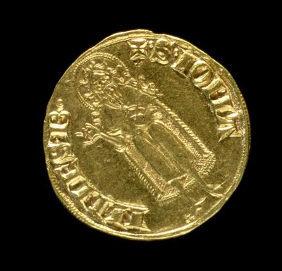 Guldflorin (baksidan) föreställande Johannes Döparen, florentinska, 1252 (för framsidan se 83495) av Italian School