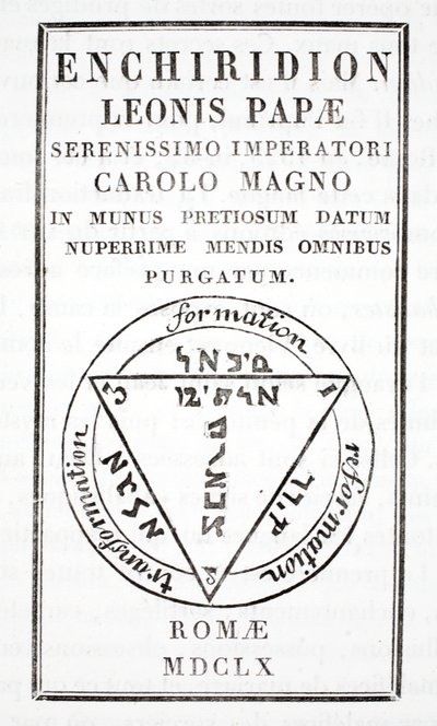 Grimoire av påven Leo III av Italian School