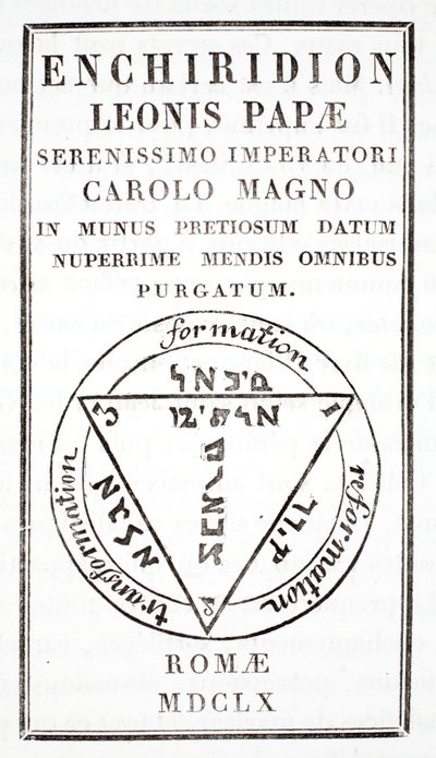 Grimoire av påven Leo III av Italian School