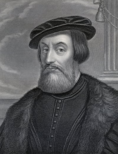 Hernan Cortes, graverad av William Holl, ca 1830-talet av Italian School