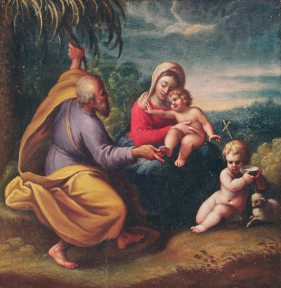 Heliga familjen, Parma, andra hälften av 1500-talet av Italian School