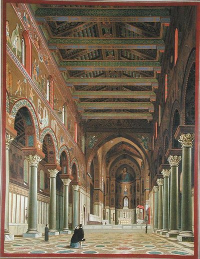 Interiör av Duomo di Monreale, Sicilien av Italian School