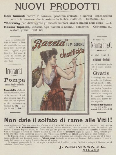 J Neumann och C (färglitografi) av Italian School
