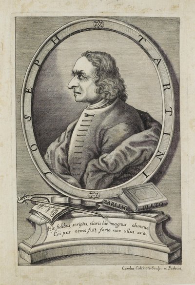 Joseph Tartini, graverad av Carlo Calcinotto (fl.1763), c.1763 av Italian School