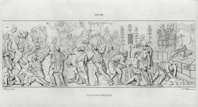 La Colonna Trajana, Trajanus kolumn (gravyr) av Italian School
