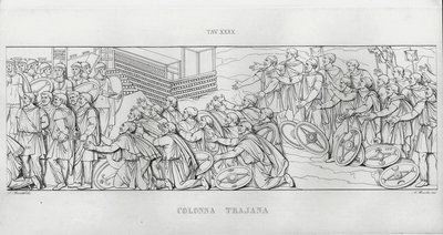 La Colonna Trajana, Trajanus kolumn (gravyr) av Italian School