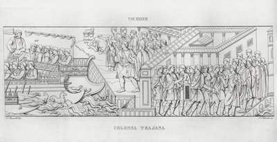 La Colonna Trajana, Trajanus kolumn (gravyr) av Italian School