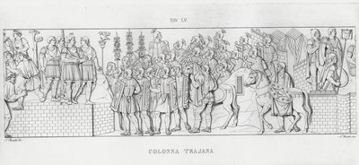 La Colonna Trajana, Trajanus kolumn (gravyr) av Italian School