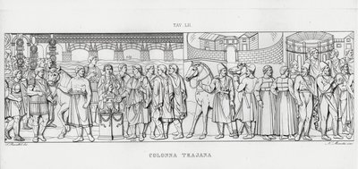 La Colonna Trajana, Trajanus kolumn (gravyr) av Italian School