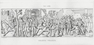 La Colonna Trajana, Trajanus kolumn (gravyr) av Italian School