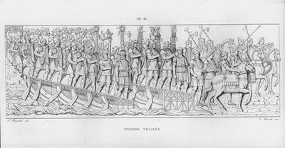 La Colonna Trajana, Trajanus kolumn (gravyr) av Italian School
