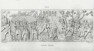 La Colonna Trajana, Trajanus kolumn (gravyr) av Italian School