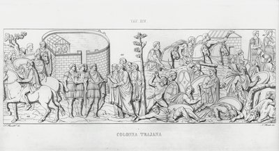 La Colonna Trajana, Trajanus kolumn (gravyr) av Italian School
