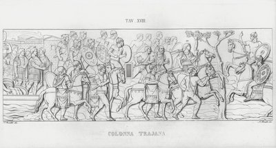 La Colonna Trajana, Trajanus kolumn (gravyr) av Italian School