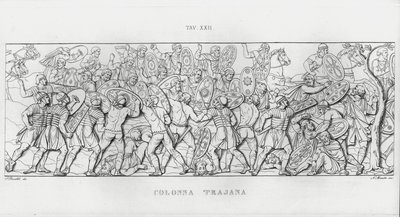 La Colonna Trajana, Trajanus kolumn (gravyr) av Italian School