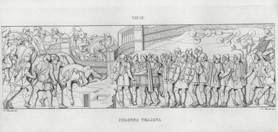 La Colonna Trajana, Trajanus kolumn (gravyr) av Italian School