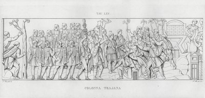 La Colonna Trajana, Trajanus kolumn (gravyr) av Italian School