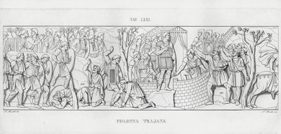 La Colonna Trajana, Trajanus kolumn (gravyr) av Italian School