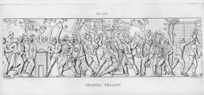 La Colonna Trajana, Trajanus kolumn (gravyr) av Italian School