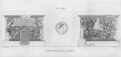La Colonna Trajana, Trajanus kolumn (gravyr) av Italian School