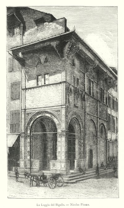 Loggia del Bigallo, Nicolas Pisano (gravyr) av Italian School