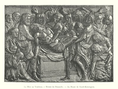 Entombment, brons av Donatello, på Museum of South-Kensington (gravyr) av Italian School