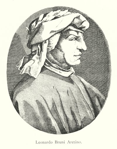 Leonardo Bruni Aretino (gravyr) av Italian School