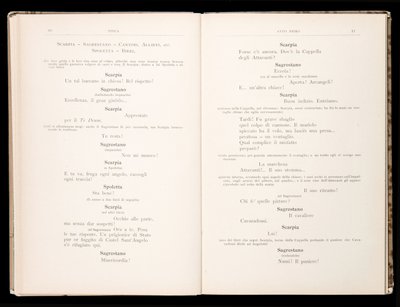 Libretto av Tosca av Giacomo Puccini, Ricordi Edition, Italien av Italian School