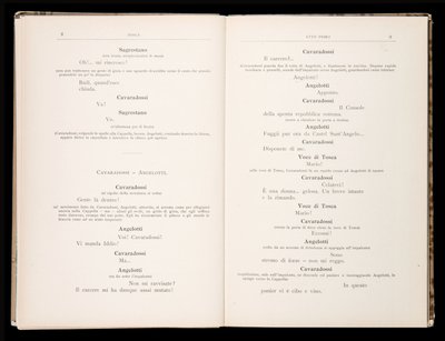 Libretto av Tosca av Giacomo Puccini, Edition Ricordi, Italien av Italian School
