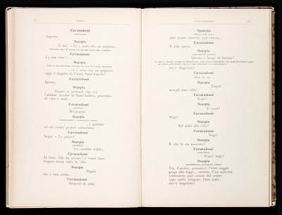 Libretto av Tosca av Giacomo Puccini, Edition Ricordi, Italien av Italian School