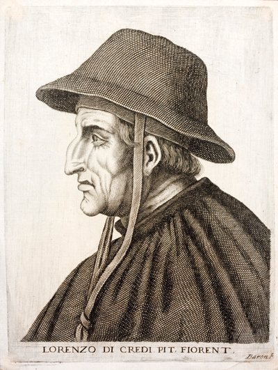 Lorenzo de Credi, italiensk renässansmålare (gravyr) av Italian School