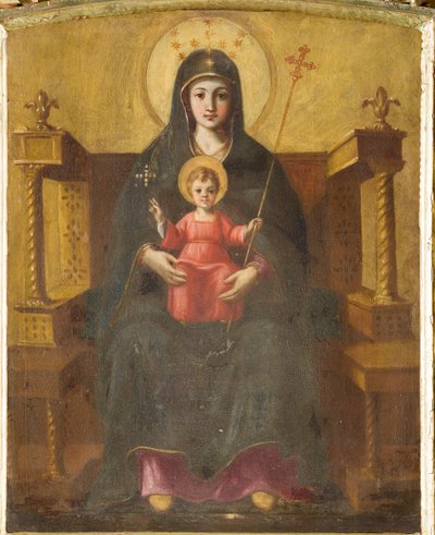 Madonna tronande med barn av Italian School