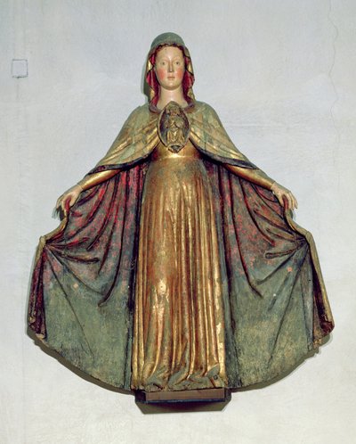 Madonna of Mercy (målat trä) av Italian School