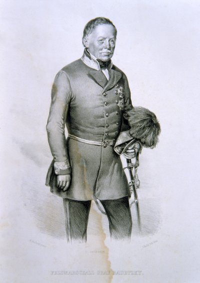 Maresciallo Radetzky Graff, illustration från The History of Italy av Italian School