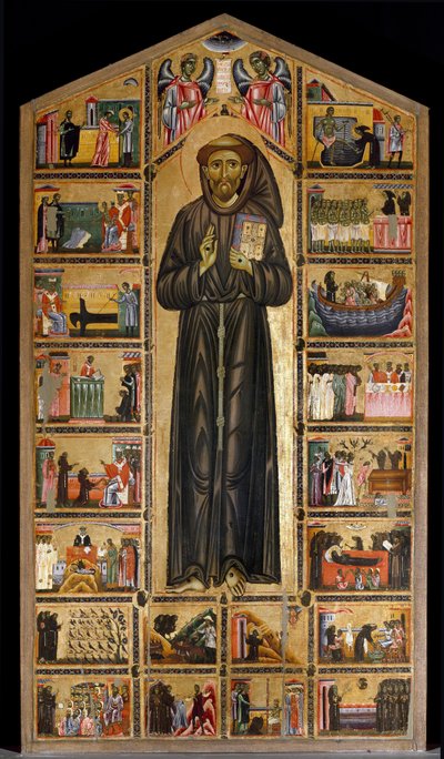 Mästare (Maestro) del San Francesco Bardi. Florentinsk skola under första hälften av 1200-talet. Altartavla av San Francesco d