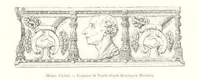 Matteo Civitali, Fragment de Tombe, South Kensington Museum (gravyr) av Italian School